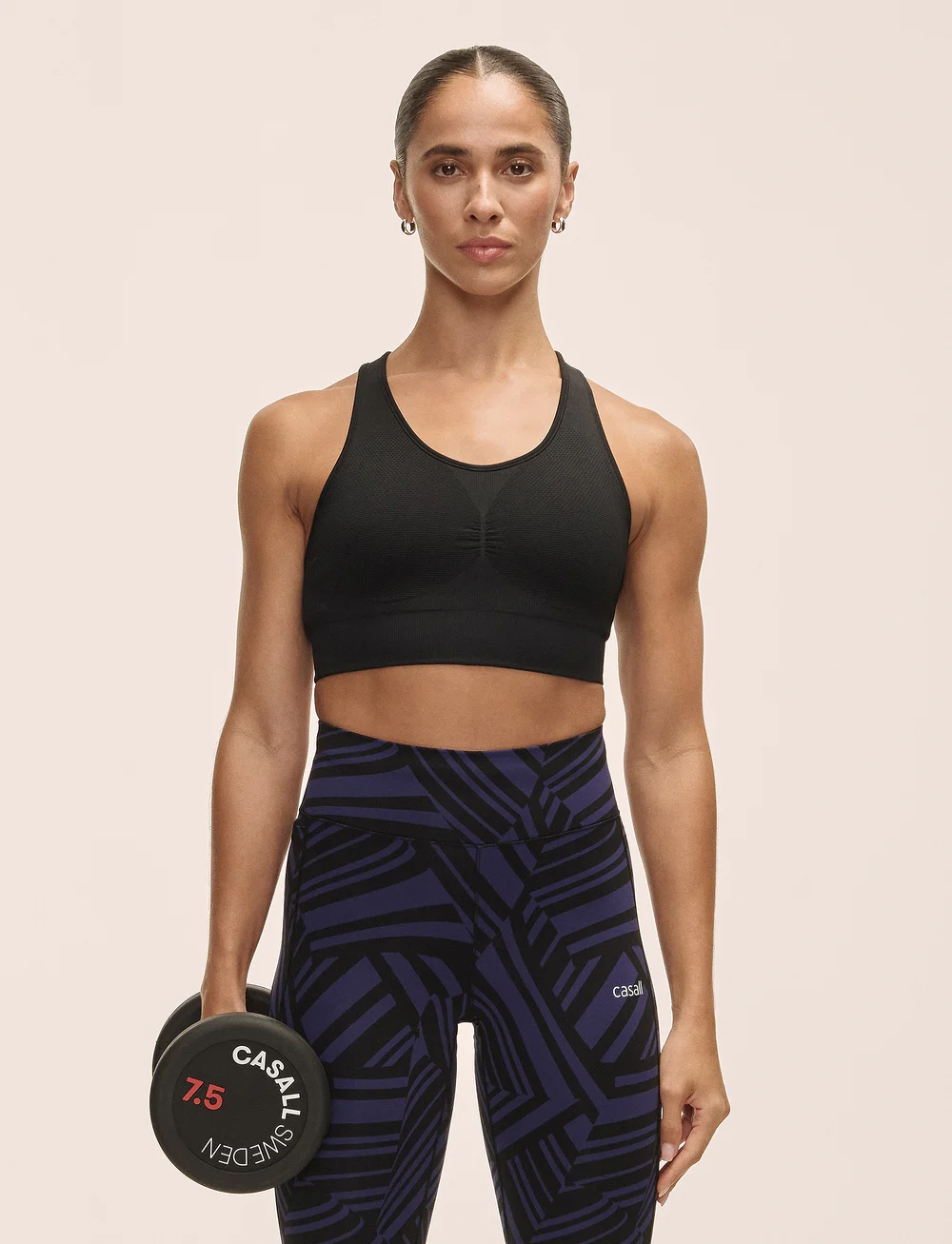Casall - Seamless Soft Sports Bra - lav støtte - black - 4