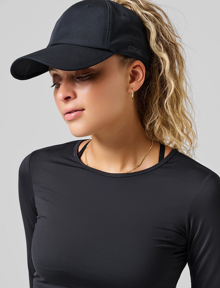 Casall - Performance High Ponytail Cap - hatte & kasketter - black - 0