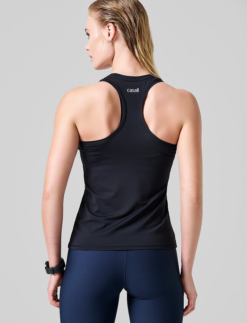 Casall - Essential Racerback Tank - linnen - black - 3
