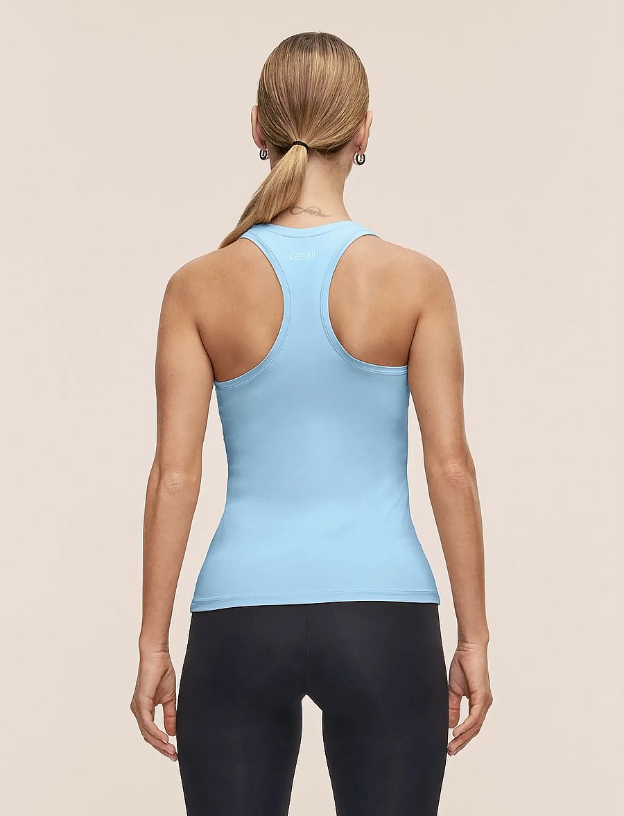 Casall - Essential Racerback Tank - linnen - blue lagoon - 2
