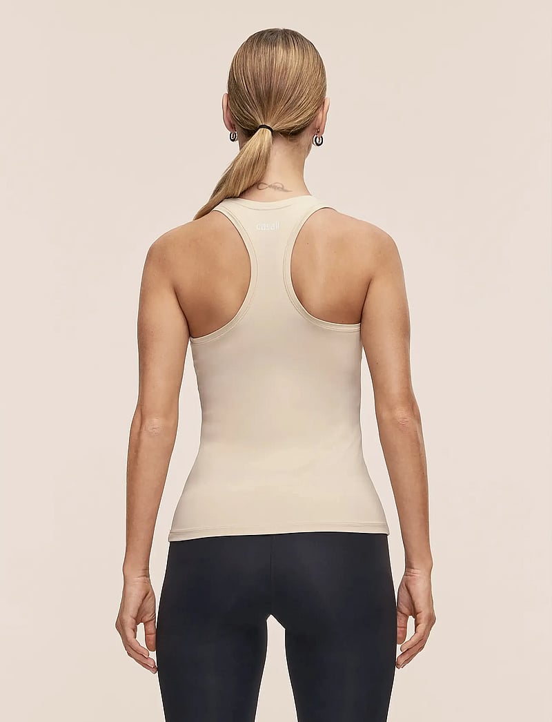 Casall - Essential Racerback Tank - linnen - ecru - 2