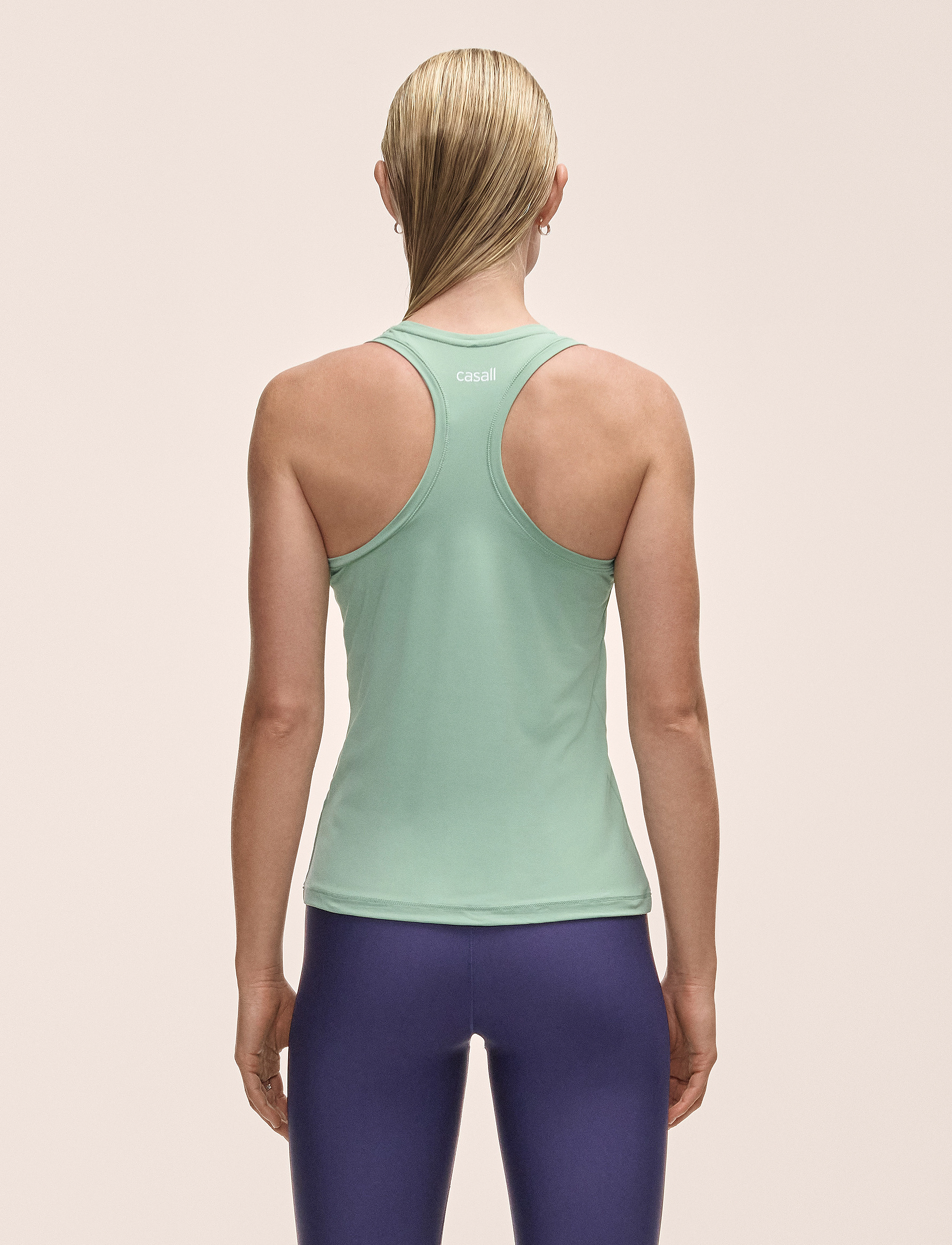 Casall - Essential Racerback Tank - statue green - 3