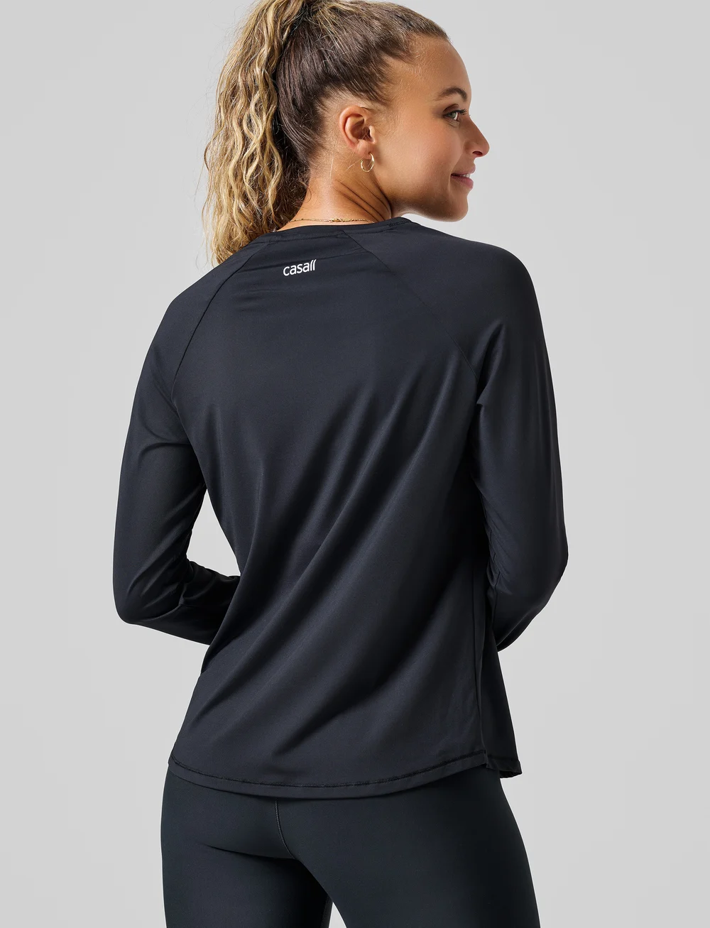 Casall - Essential Long Sleeve - langarmshirts - black - 3