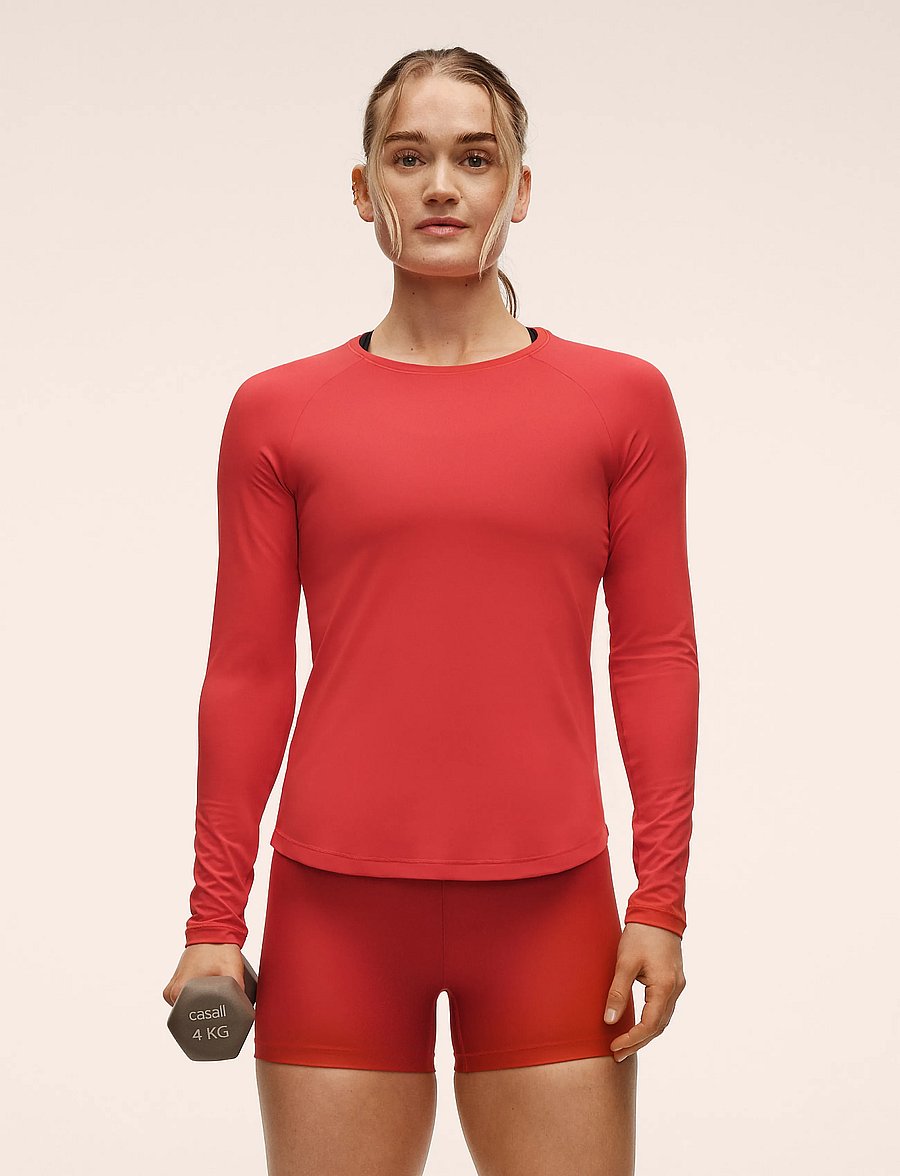 Casall - Essential Long Sleeve - langarmshirts - brick red - 0