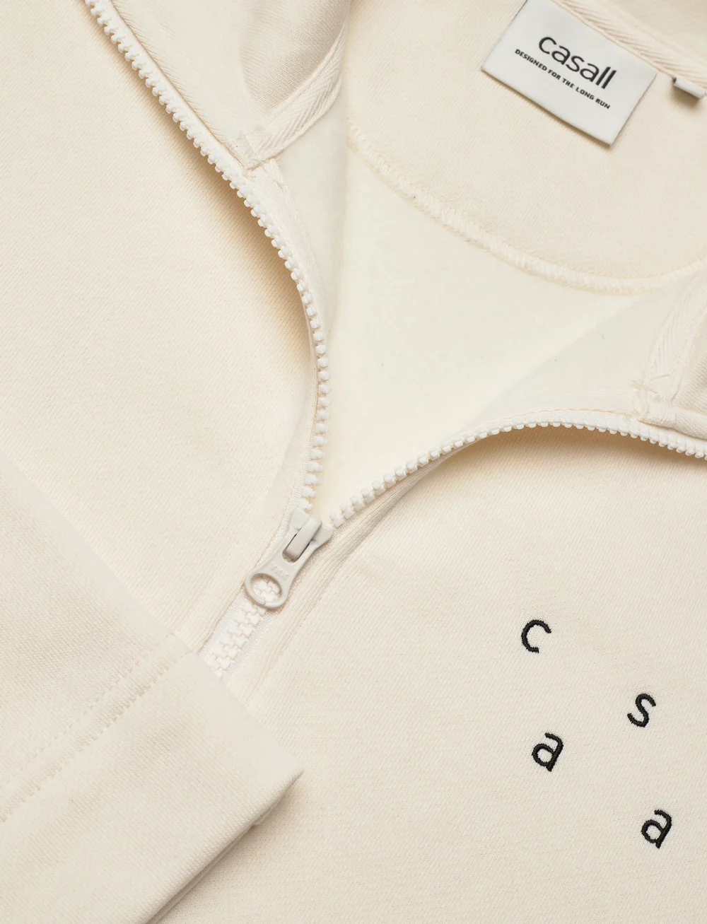 Casall - Comfy Half Zip Sweater - sweatshirts - off white - 2