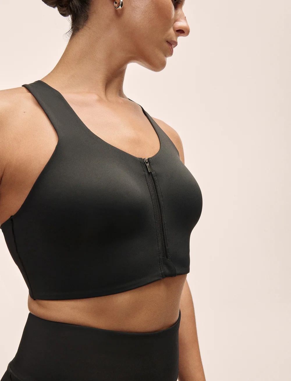 Casall - Impact Zip Sports Bra - high - black - 5