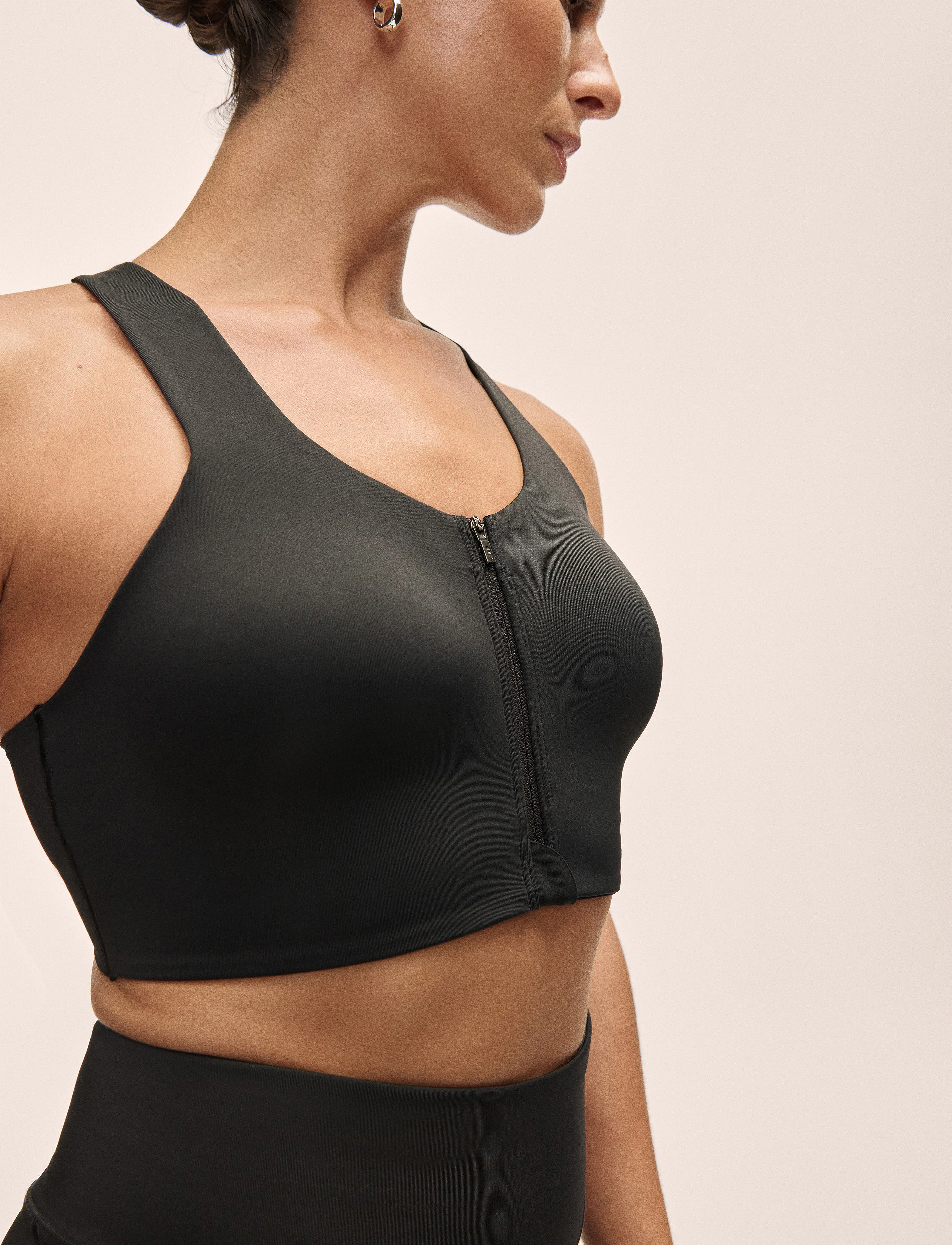 Casall - Impact Zip Sports Bra - starker halt - black - 5