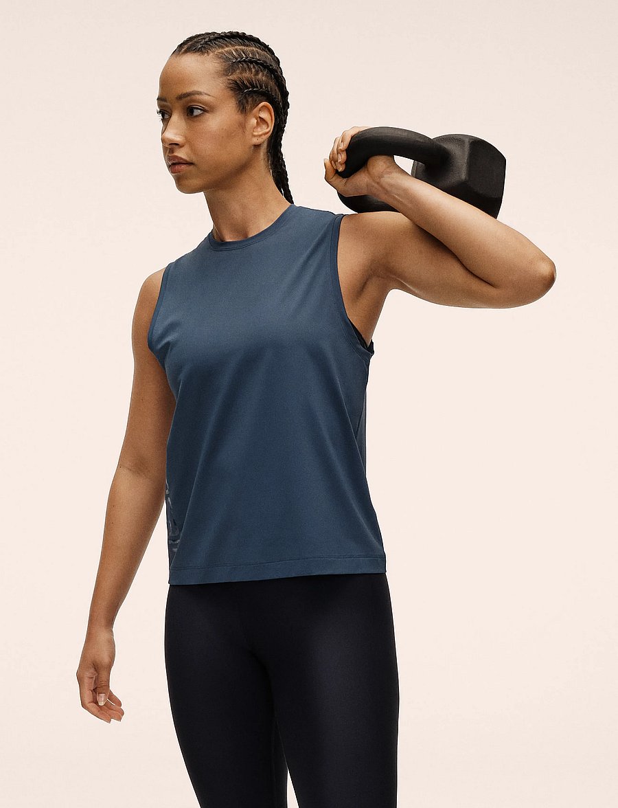Casall - Graphic Tank - tank tops - blue shadow - 0