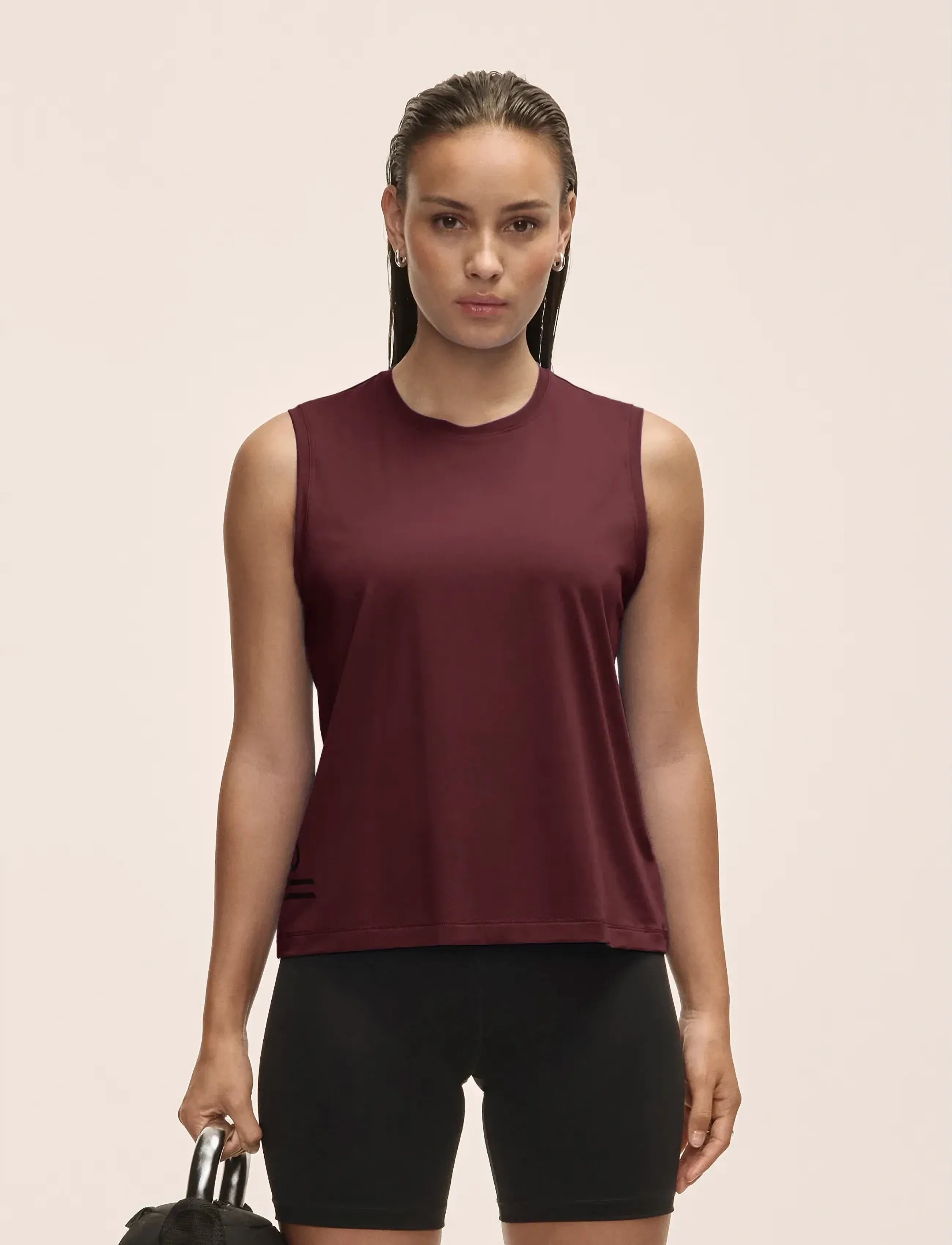 Casall Graphic Tank - Sportieve tops - CHERRY MOON / burgundy