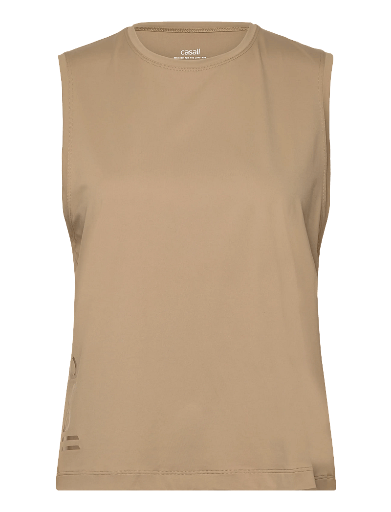 Casall - Graphic Tank - linnen - light khaki - 1