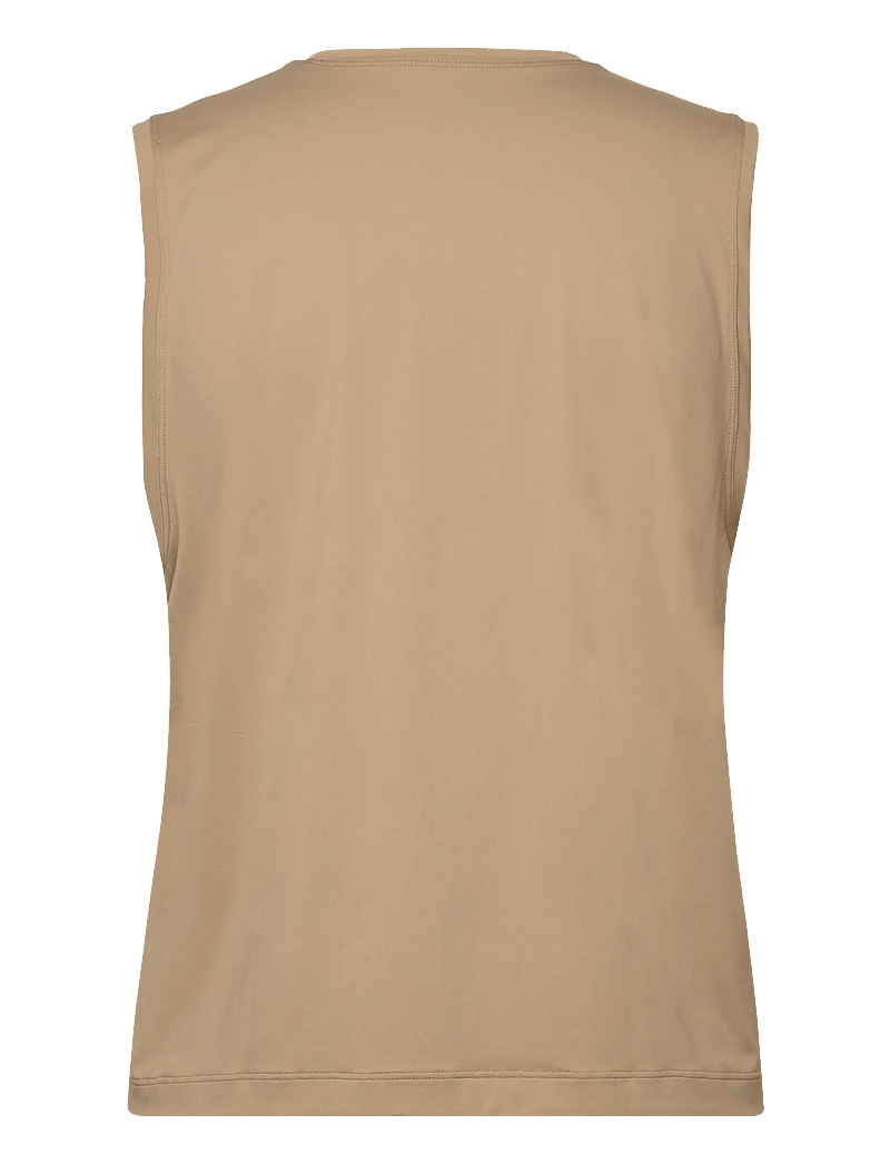 Casall - Graphic Tank - linnen - light khaki - 2