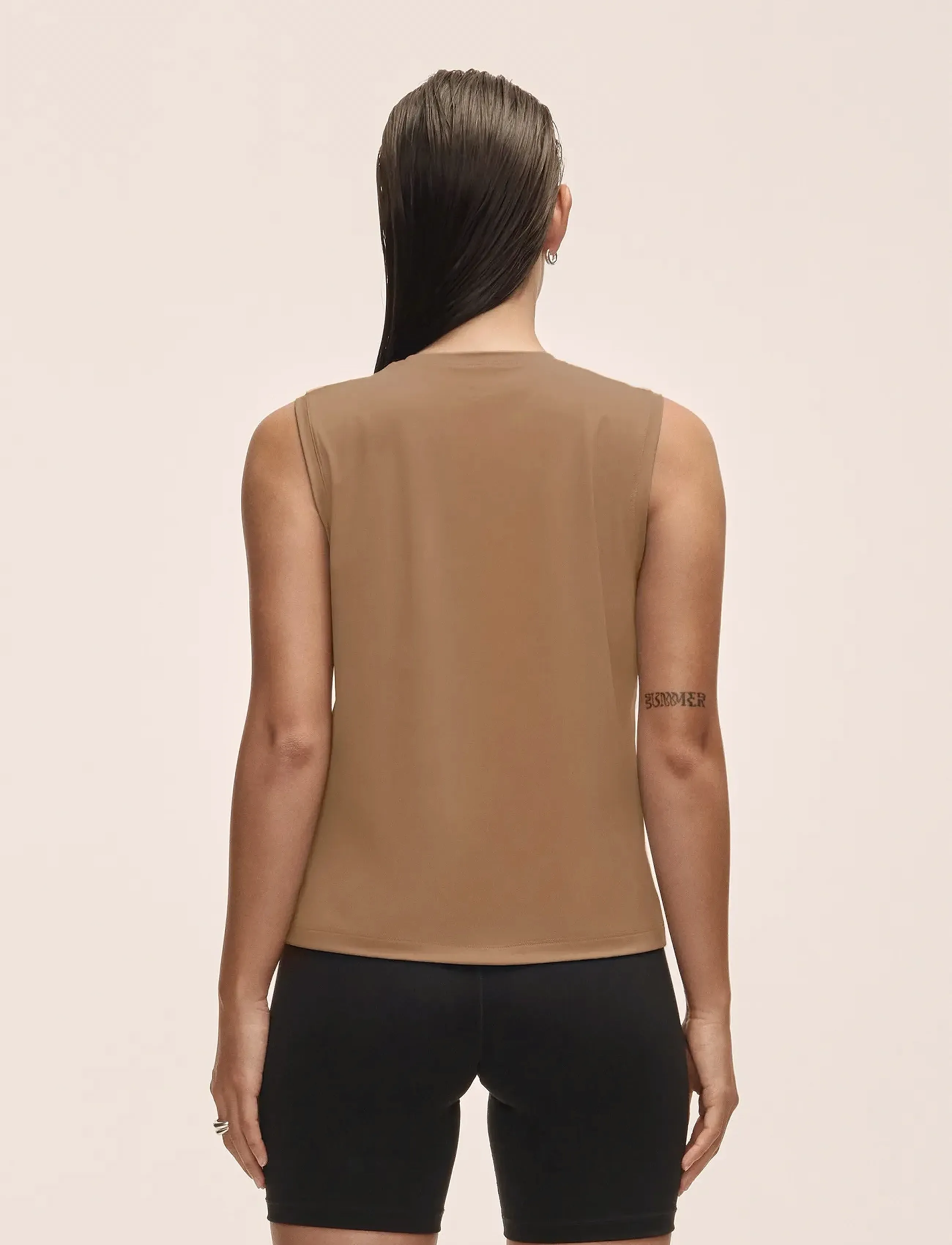 Casall - Graphic Tank - sports tops - light khaki - 4