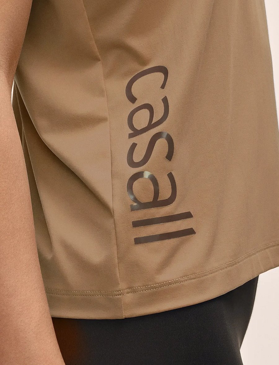 Casall - Graphic Tank - tank tops - light khaki - 5