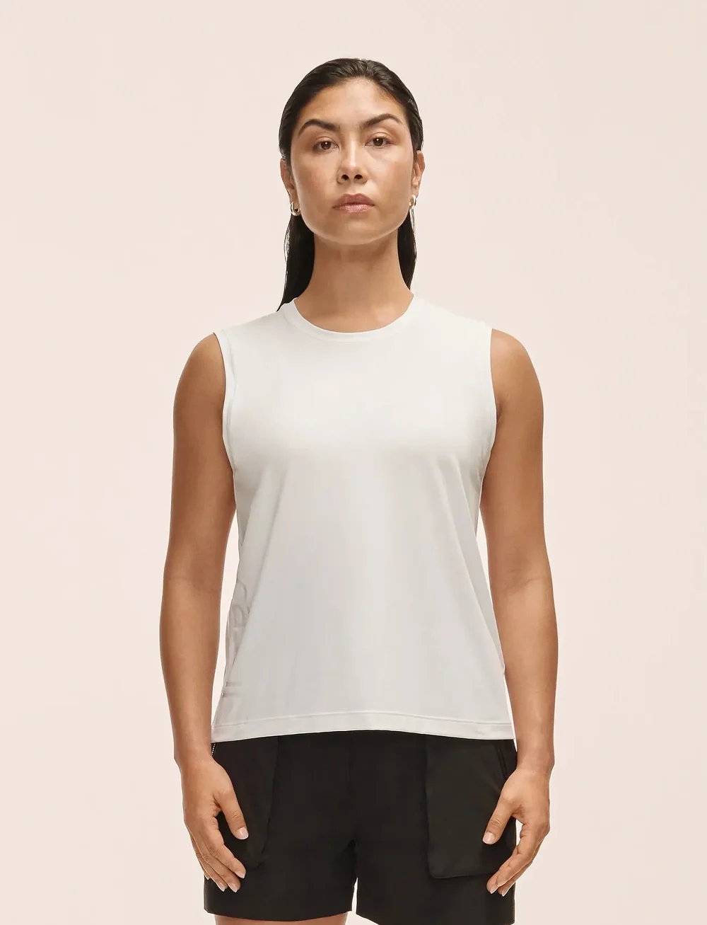 Casall - Graphic Tank - linnen - white - 3