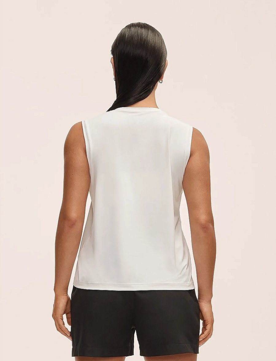 Casall - Graphic Tank - tank tops - white - 4