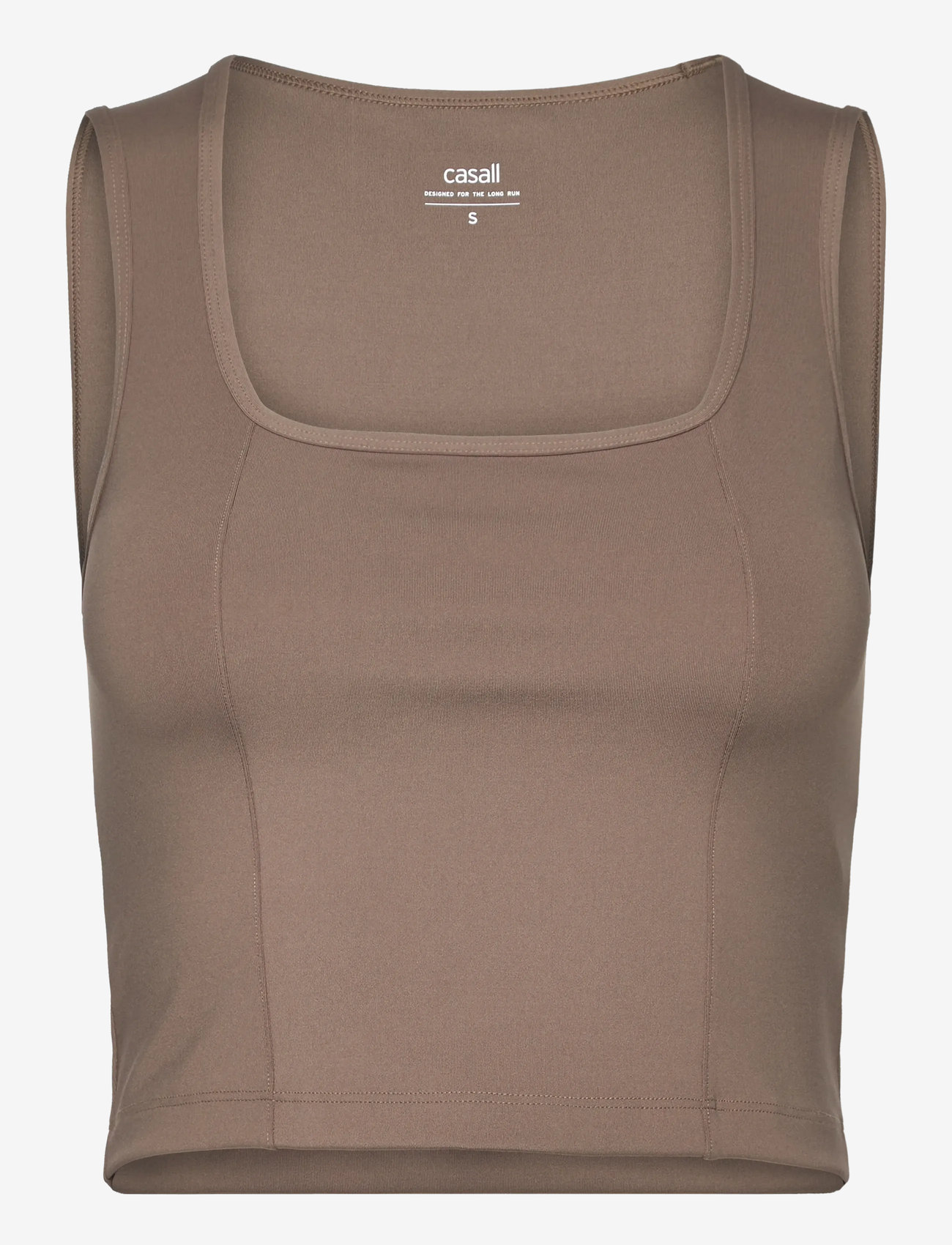 Casall - Edge Crop Top - crop tops - khaki - 1