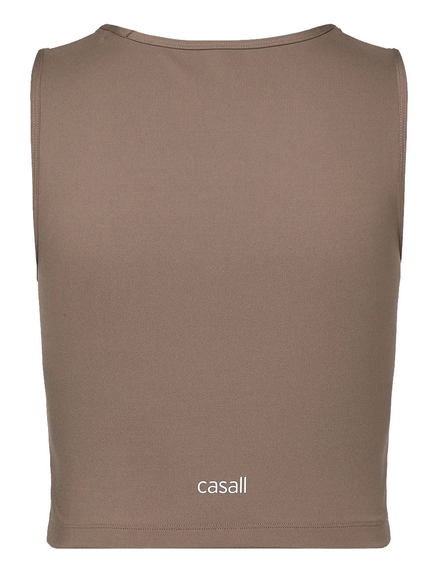 Casall - Edge Crop Top - rudens santaupos - khaki - 2