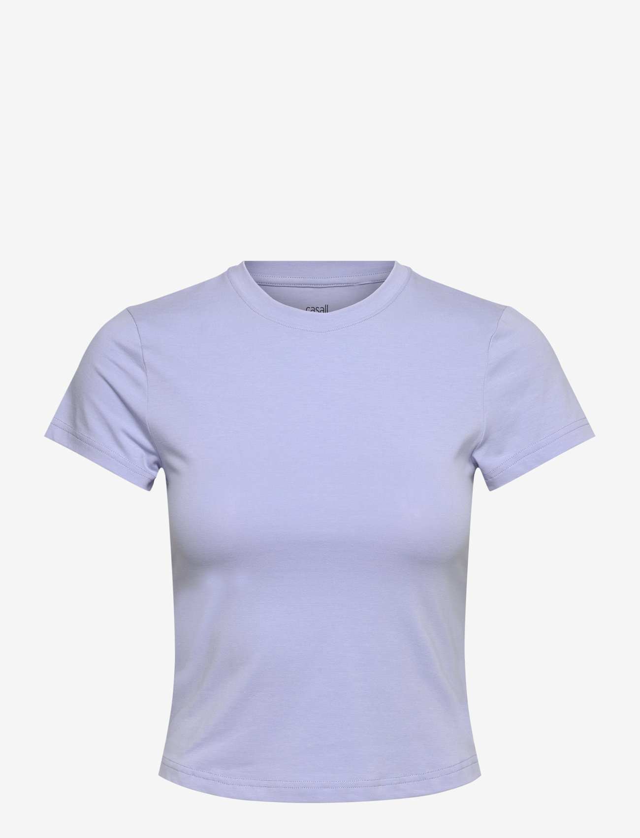 Casall - Cotton Blend Slim Tee - t-shirts - blueberry mist - 1