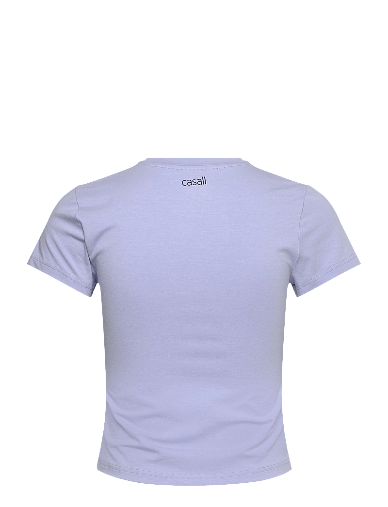 Casall - Cotton Blend Slim Tee - t-shirts - blueberry mist - 2