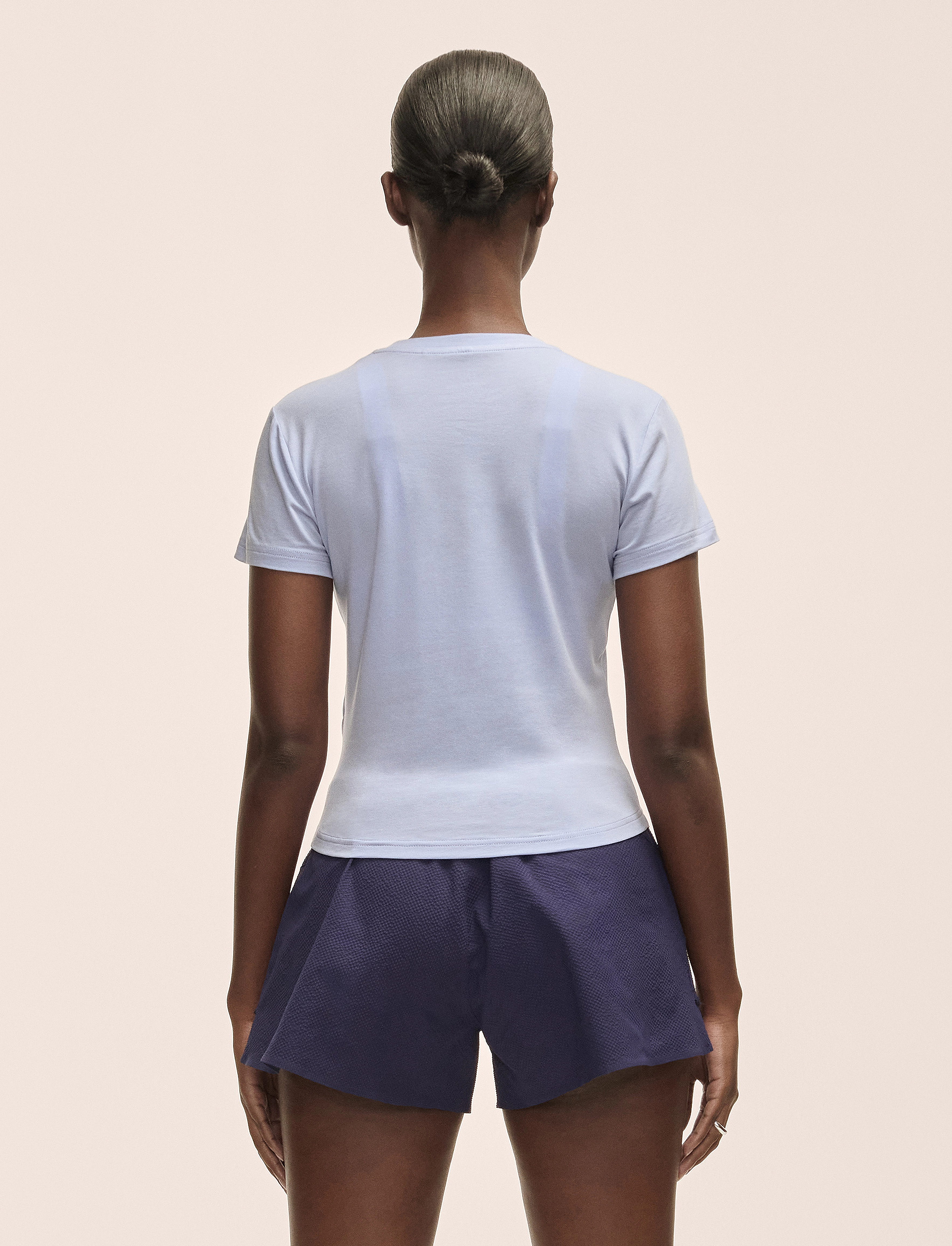 Casall - Cotton Blend Slim Tee - blueberry mist - 3