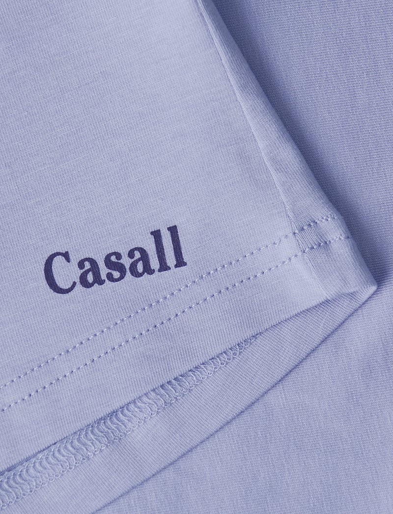 Casall - Cotton Blend Slim Tee - t-shirts - blueberry mist - 4