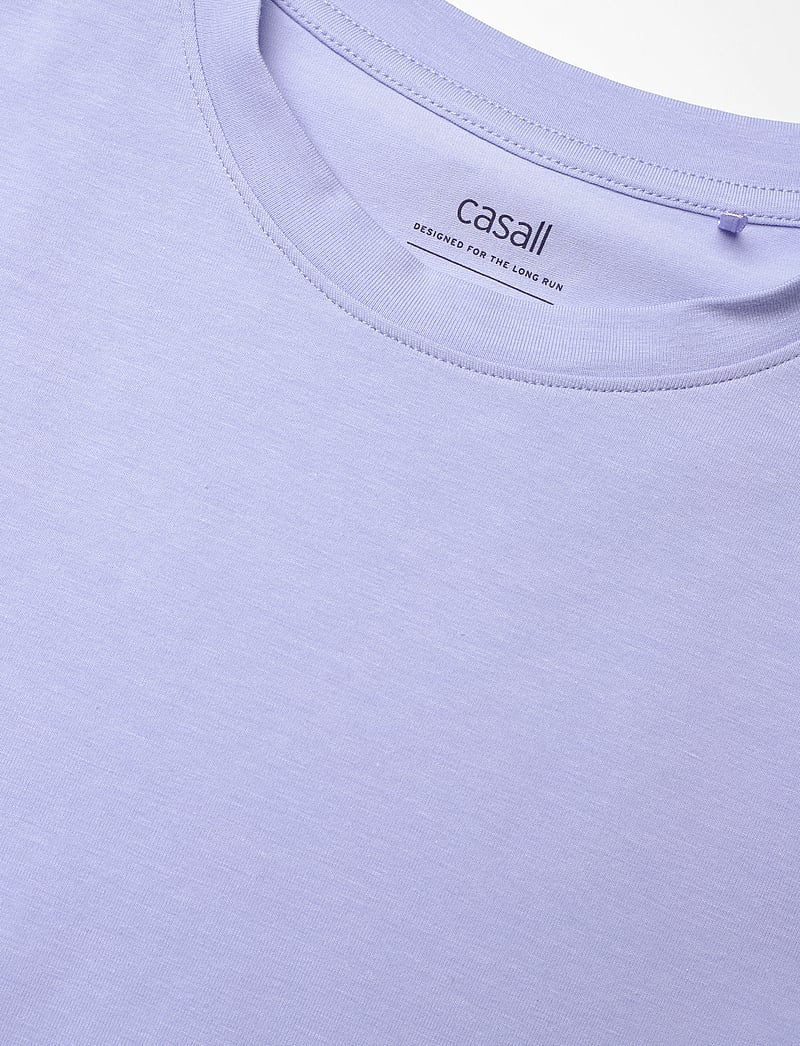 Casall - Cotton Blend Slim Tee - t-shirts - blueberry mist - 5