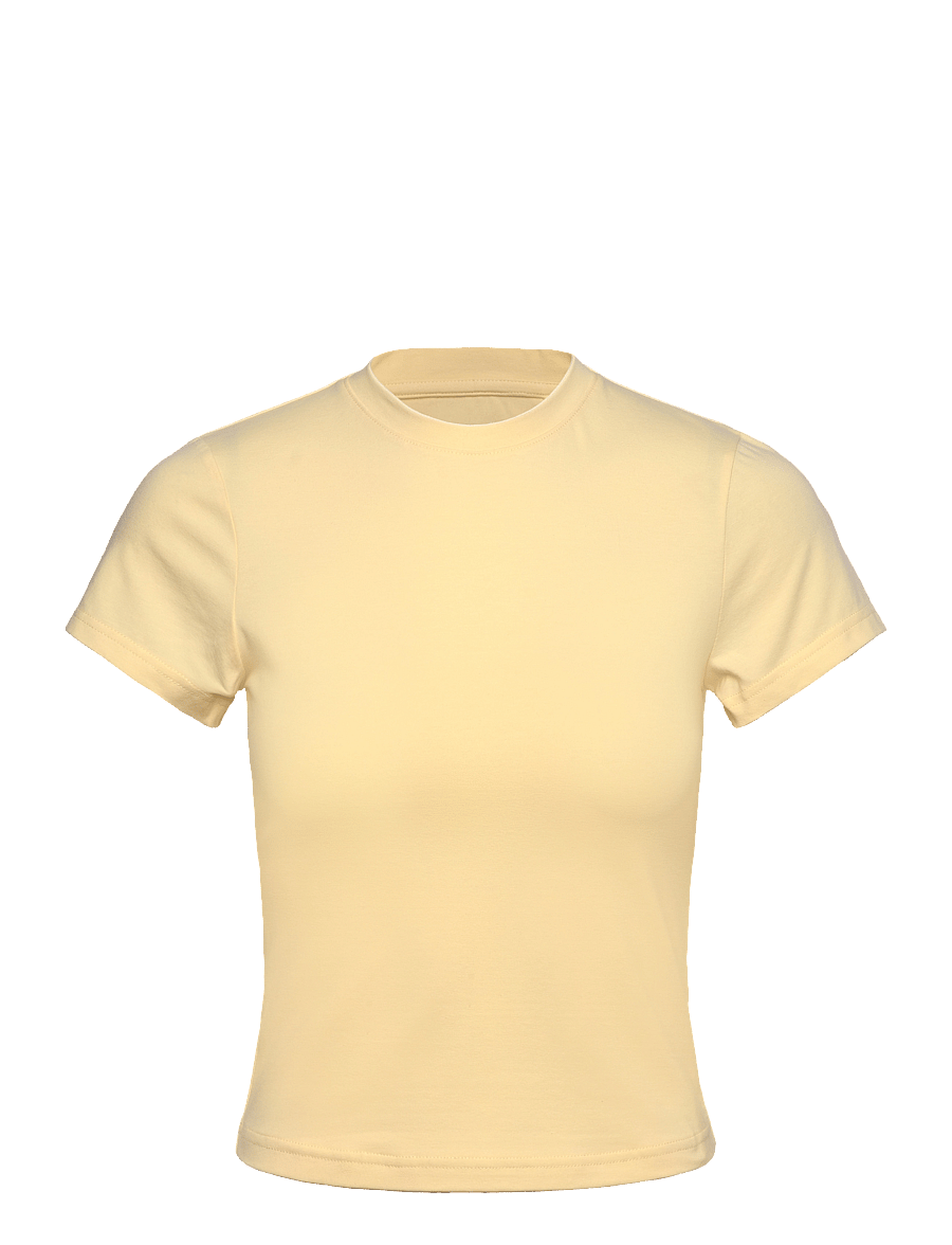 Casall - Cotton Blend Slim Tee - yellow steam - 1