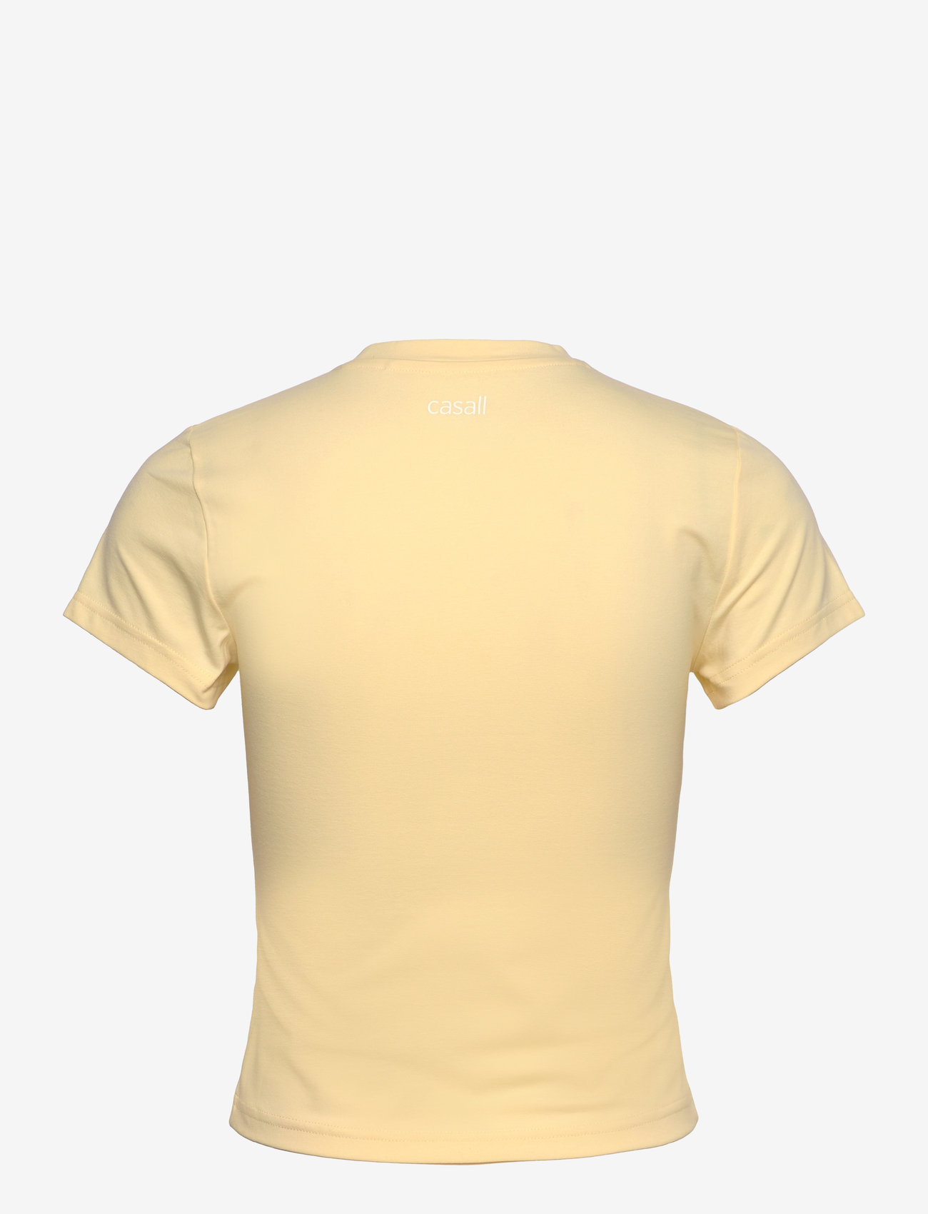 Casall - Cotton Blend Slim Tee - t-shirts - yellow steam - 2