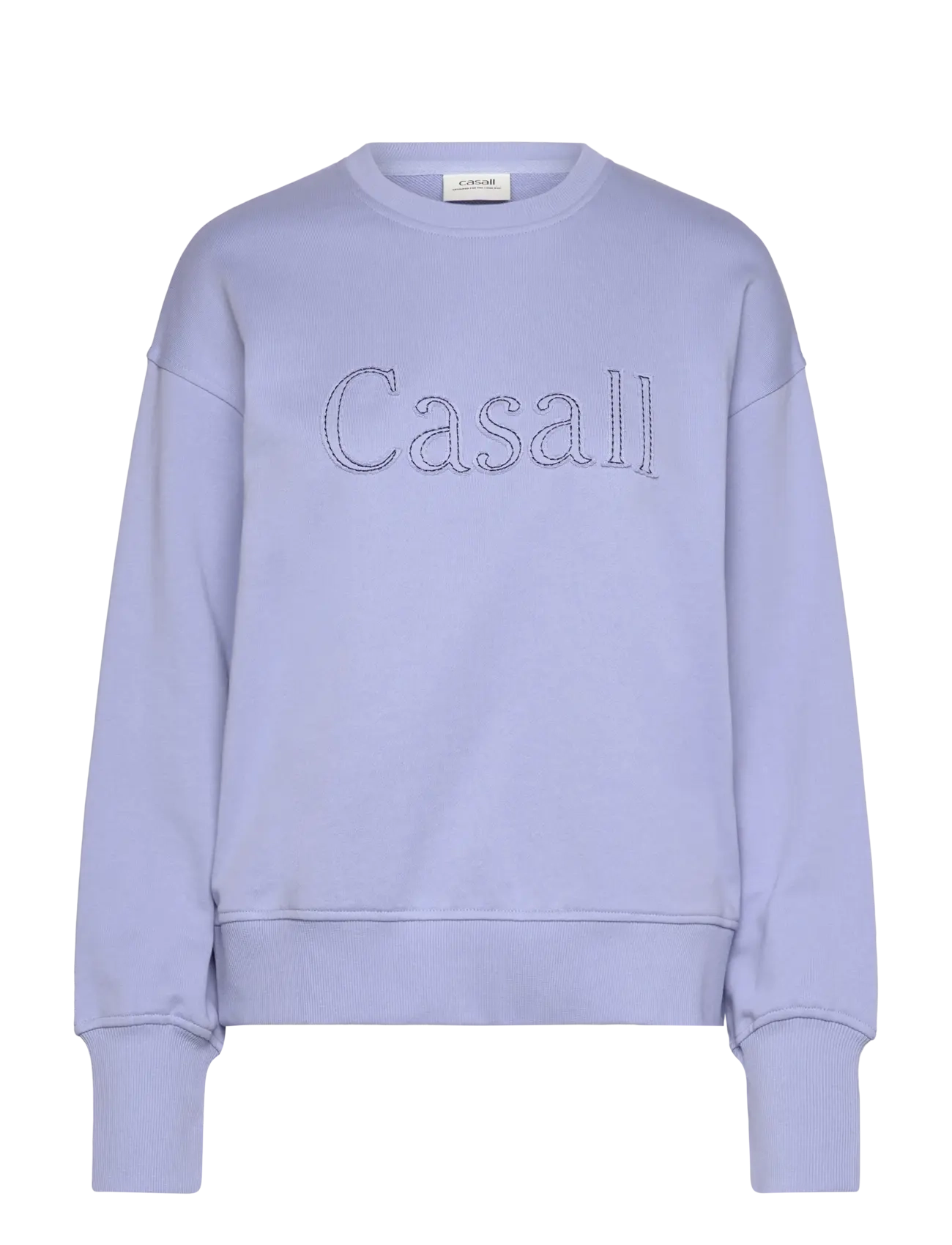 Casall - Terry Spring Graphic Crew - blueberry mist - 1