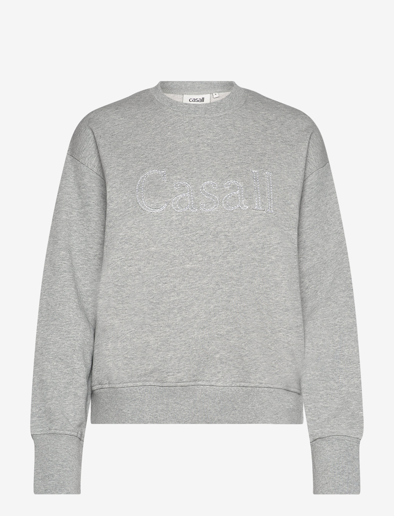 Casall - Terry Spring Graphic Crew - dressipluusid - grey melange - 1