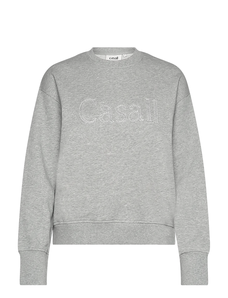 Casall - Terry Spring Graphic Crew - dressipluusid - grey melange - 1