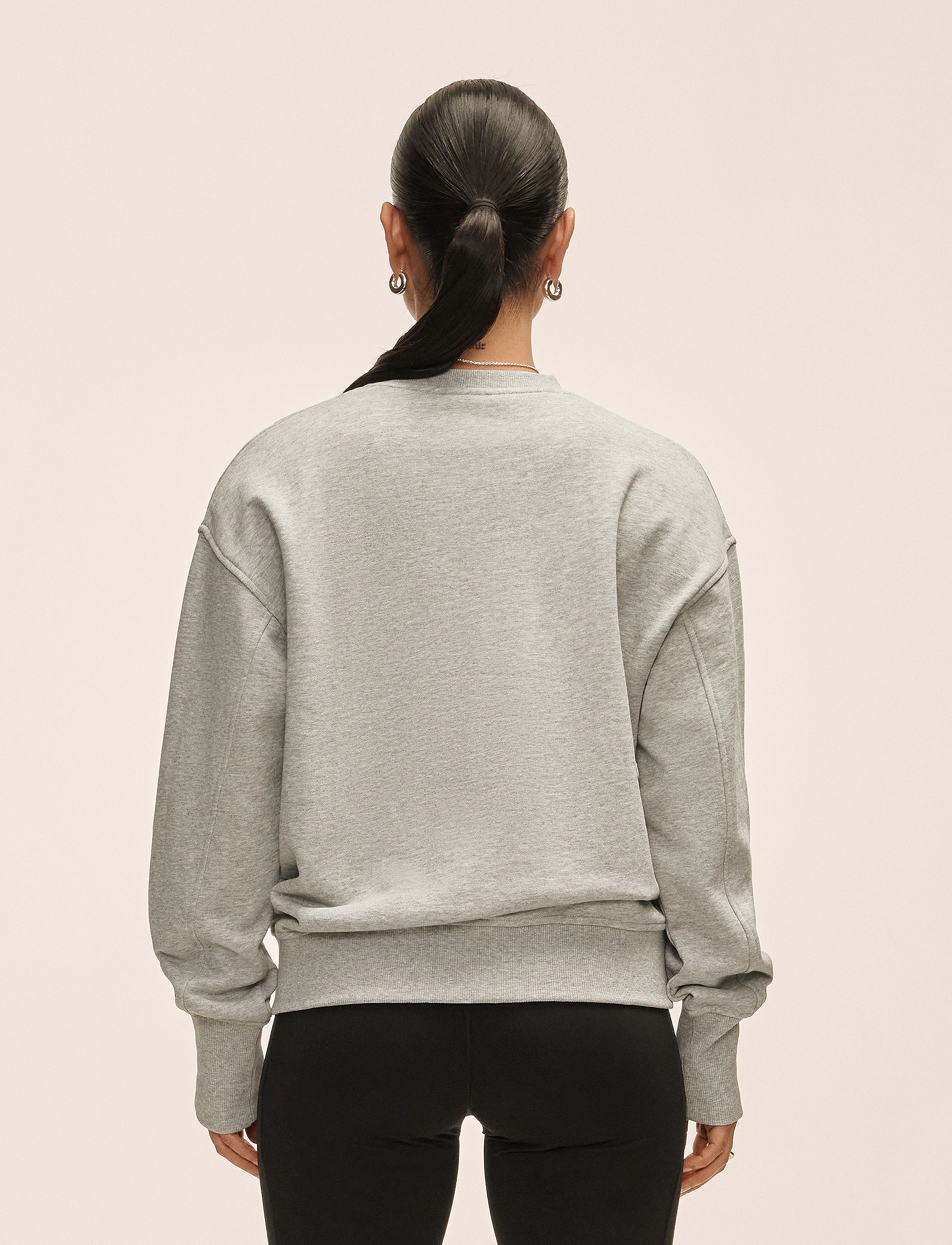 Casall - Terry Spring Graphic Crew - grey melange - 3