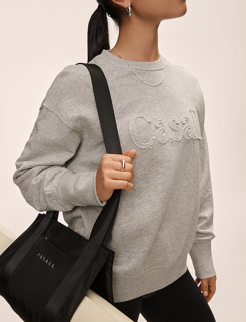 Casall - Terry Spring Graphic Crew - dressipluusid - grey melange - 4