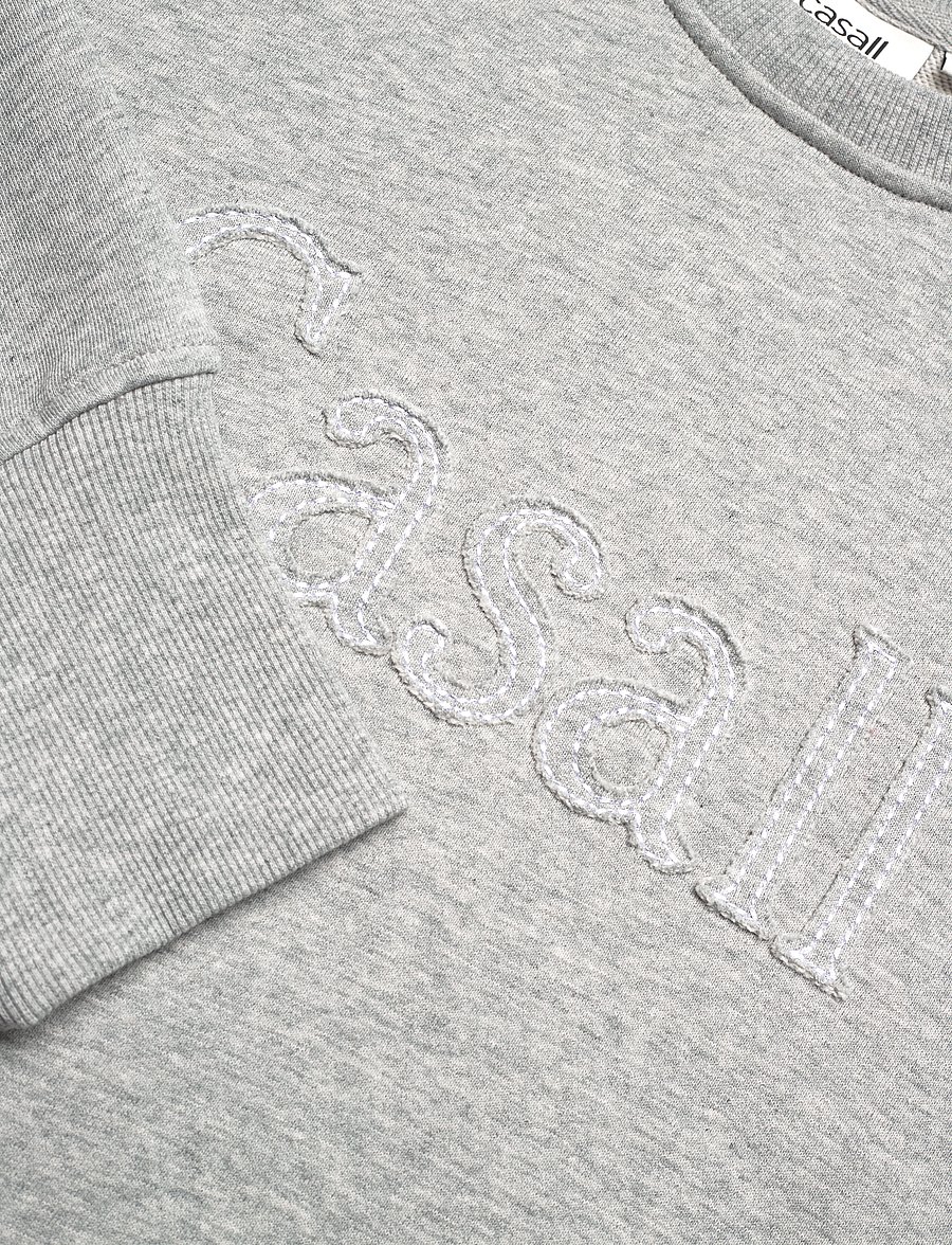 Casall - Terry Spring Graphic Crew - grey melange - 5