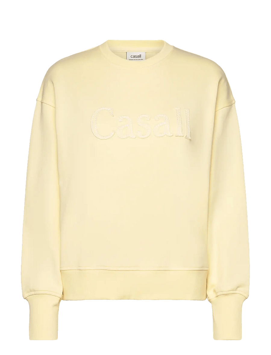 Casall - Terry Spring Graphic Crew - sweatshirts - yellow steam - 1