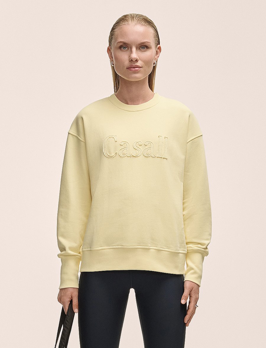 Casall - Terry Spring Graphic Crew - sweatshirts - yellow steam - 0