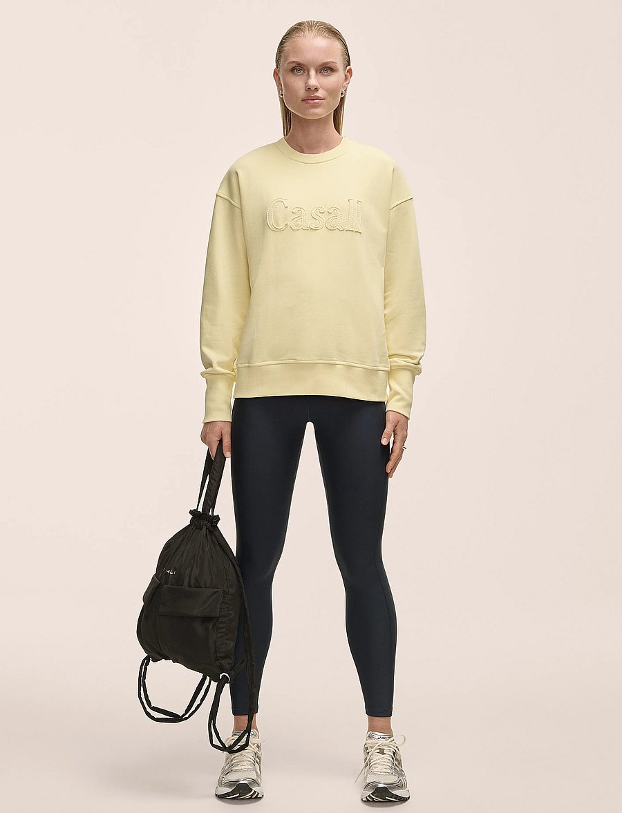 Casall - Terry Spring Graphic Crew - sweatshirts - yellow steam - 4
