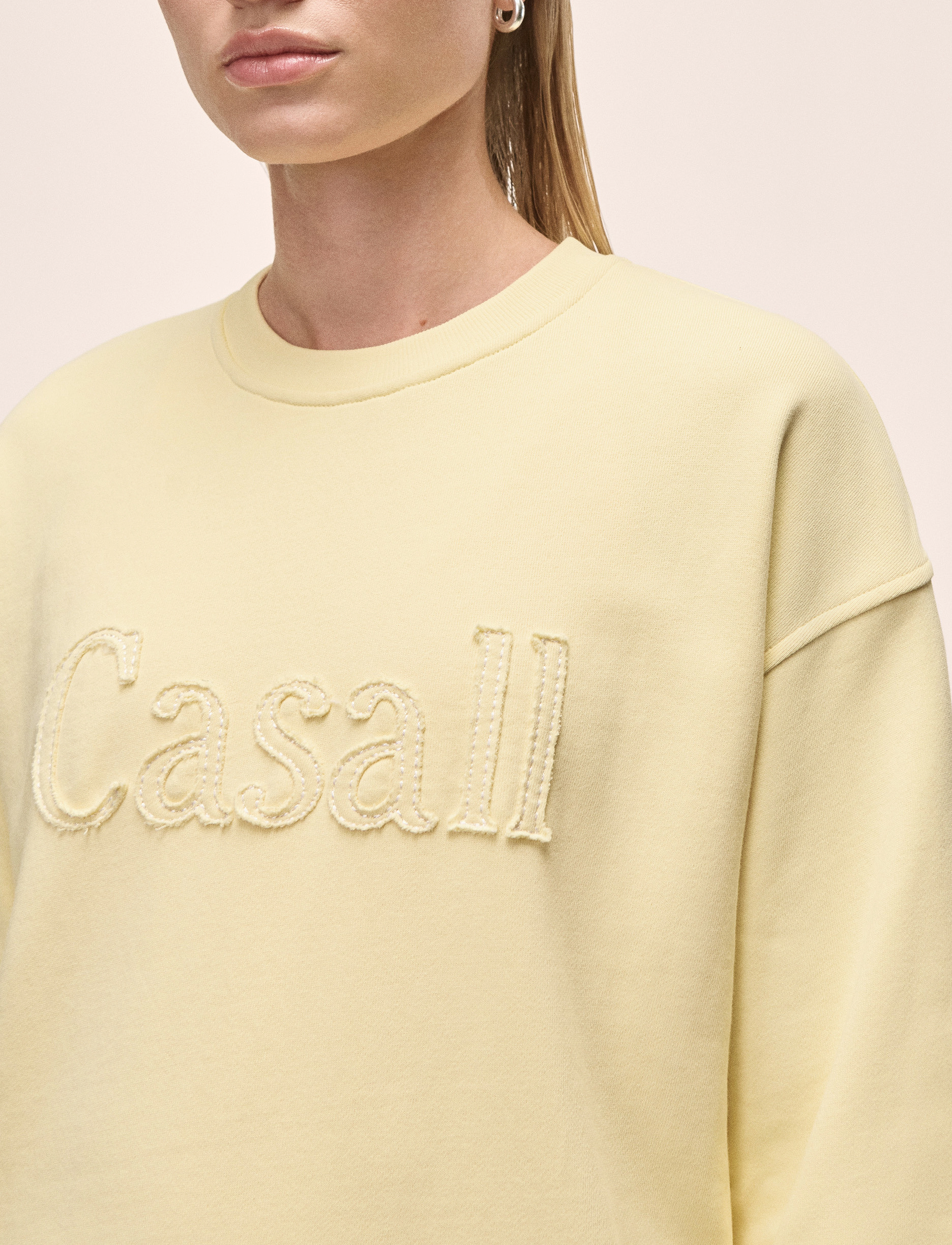 Casall - Terry Spring Graphic Crew - yellow steam - 5