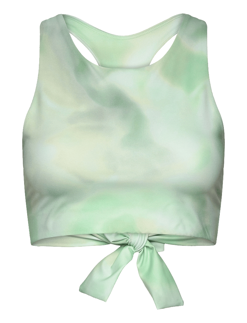 Casall - Tie Back Sports Top - crop-tops - illusion green - 1