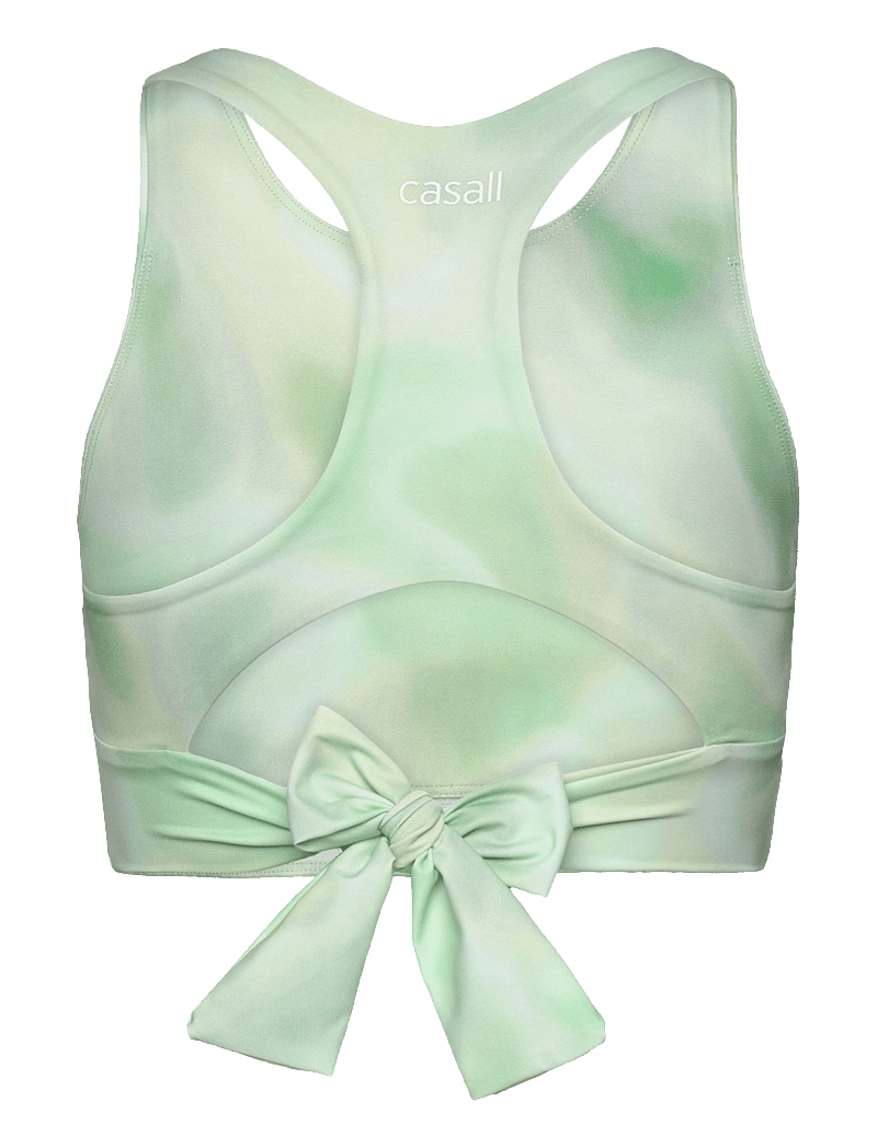 Casall - Tie Back Sports Top - crop-tops - illusion green - 2