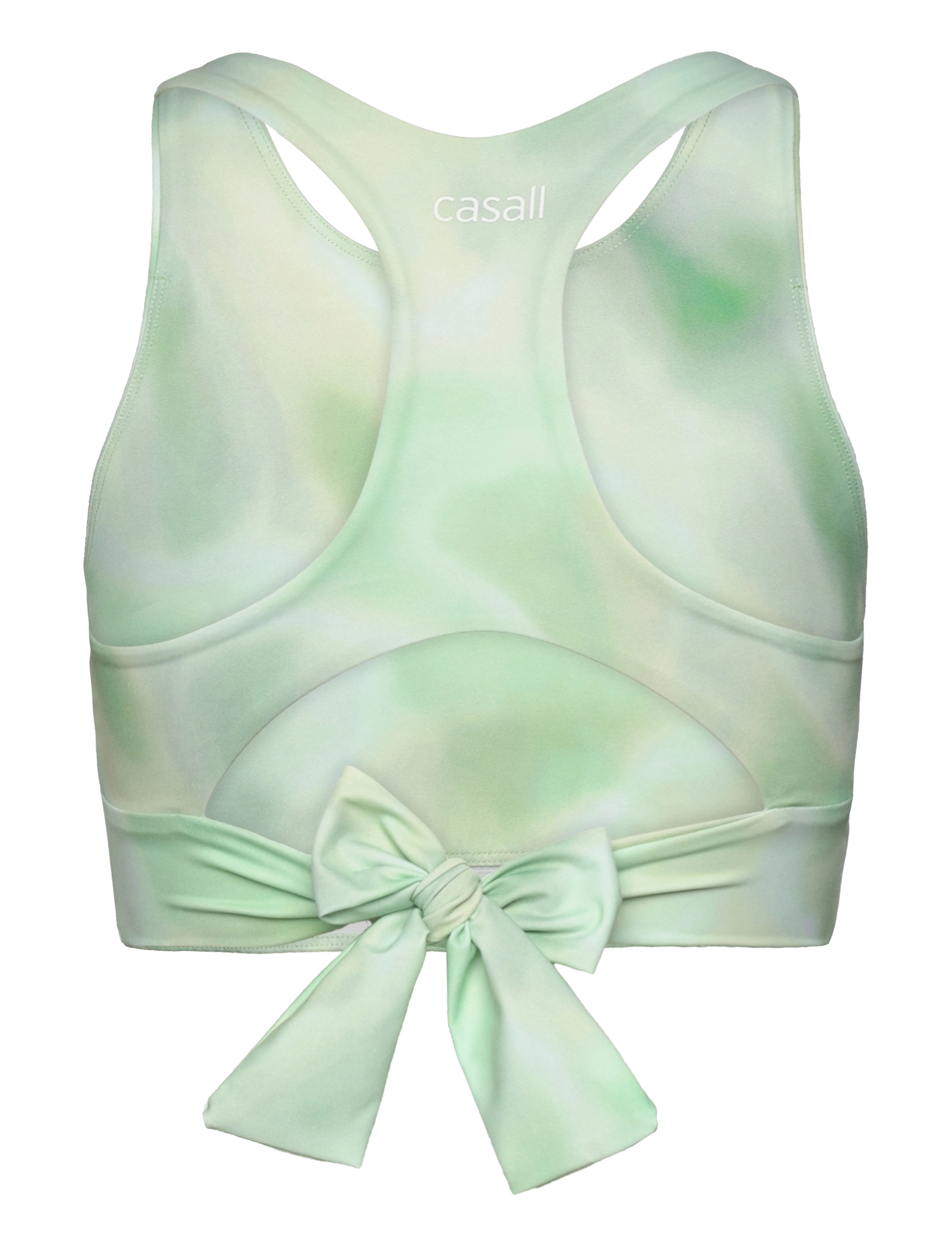 Casall - Tie Back Sports Top - crop-tops - illusion green - 2