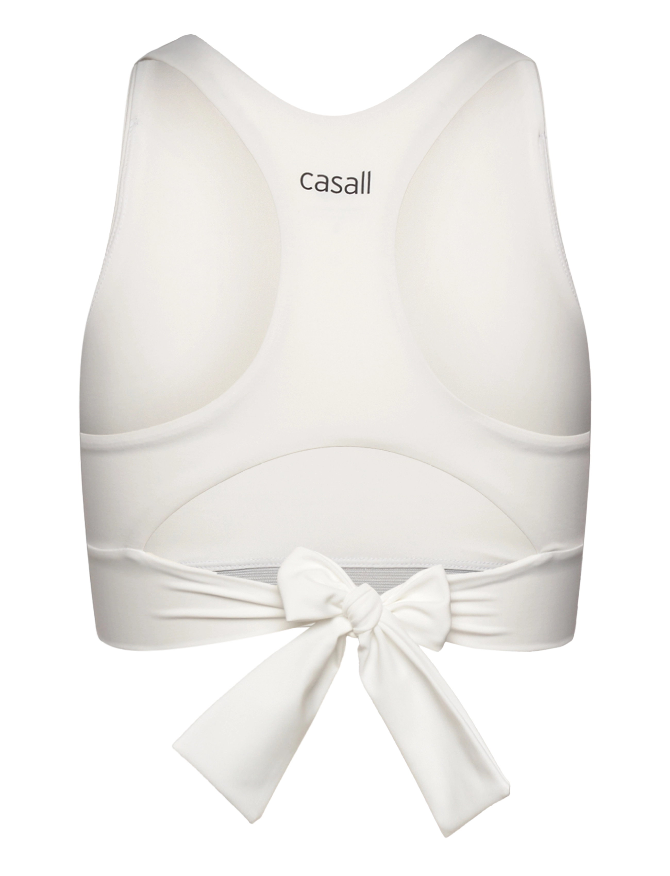 Casall - Tie Back Sports Top - crop-tops - white - 2