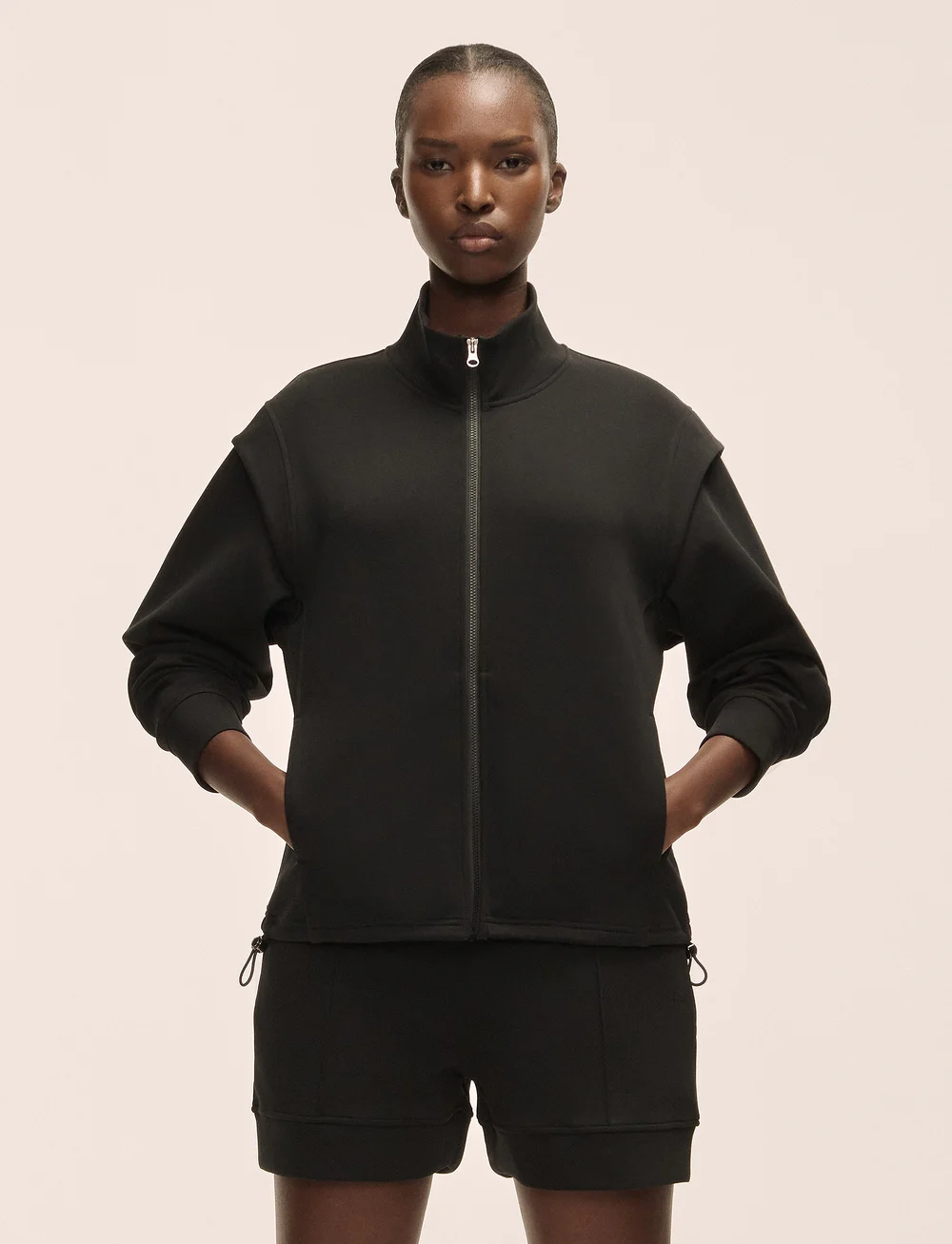 Casall - Aria Full Zip - sweatshirts - black - 0