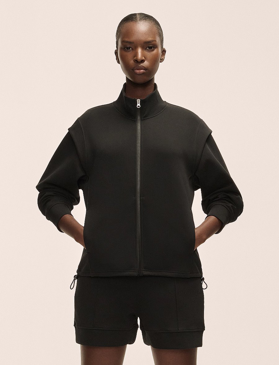 Casall - Aria Full Zip - sweatshirts - black - 0