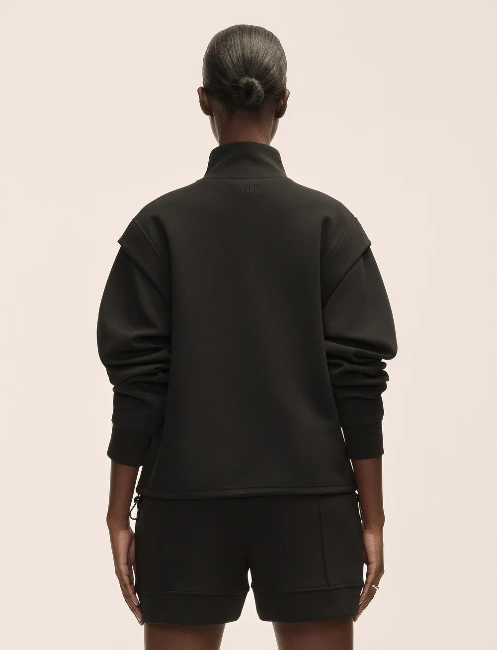 Casall - Aria Full Zip - sweatshirts - black - 3