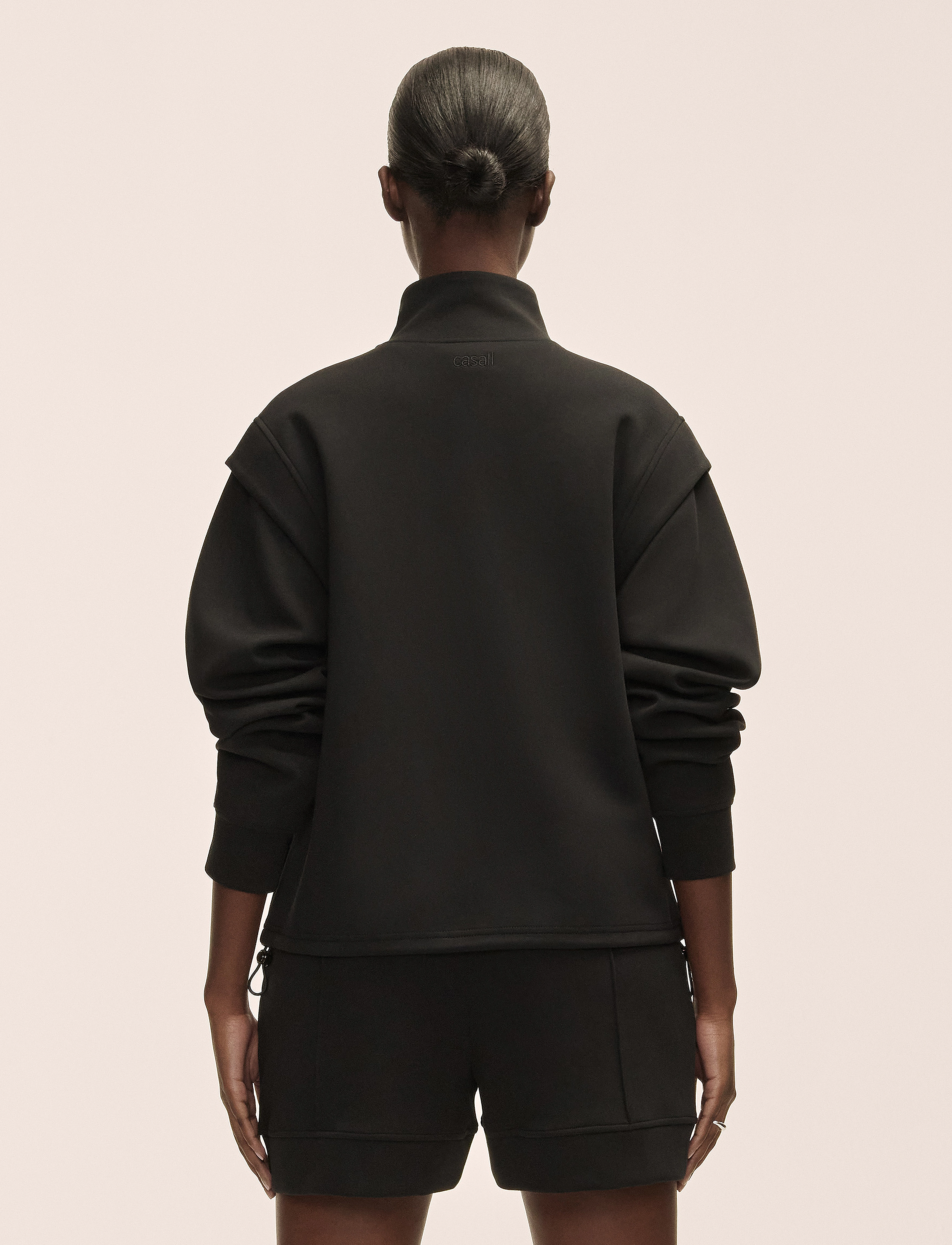 Casall - Aria Full Zip - sweatshirts - black - 3
