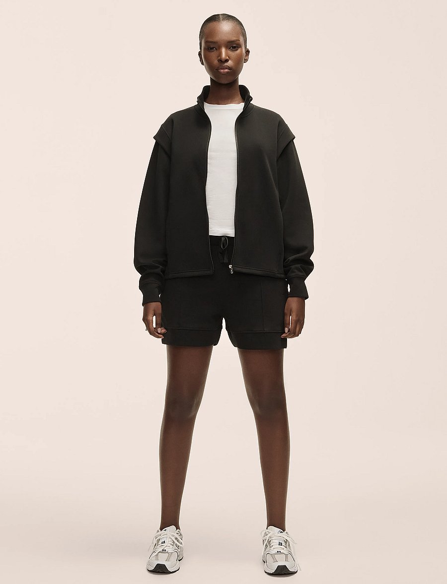 Casall - Aria Full Zip - sweatshirts - black - 4