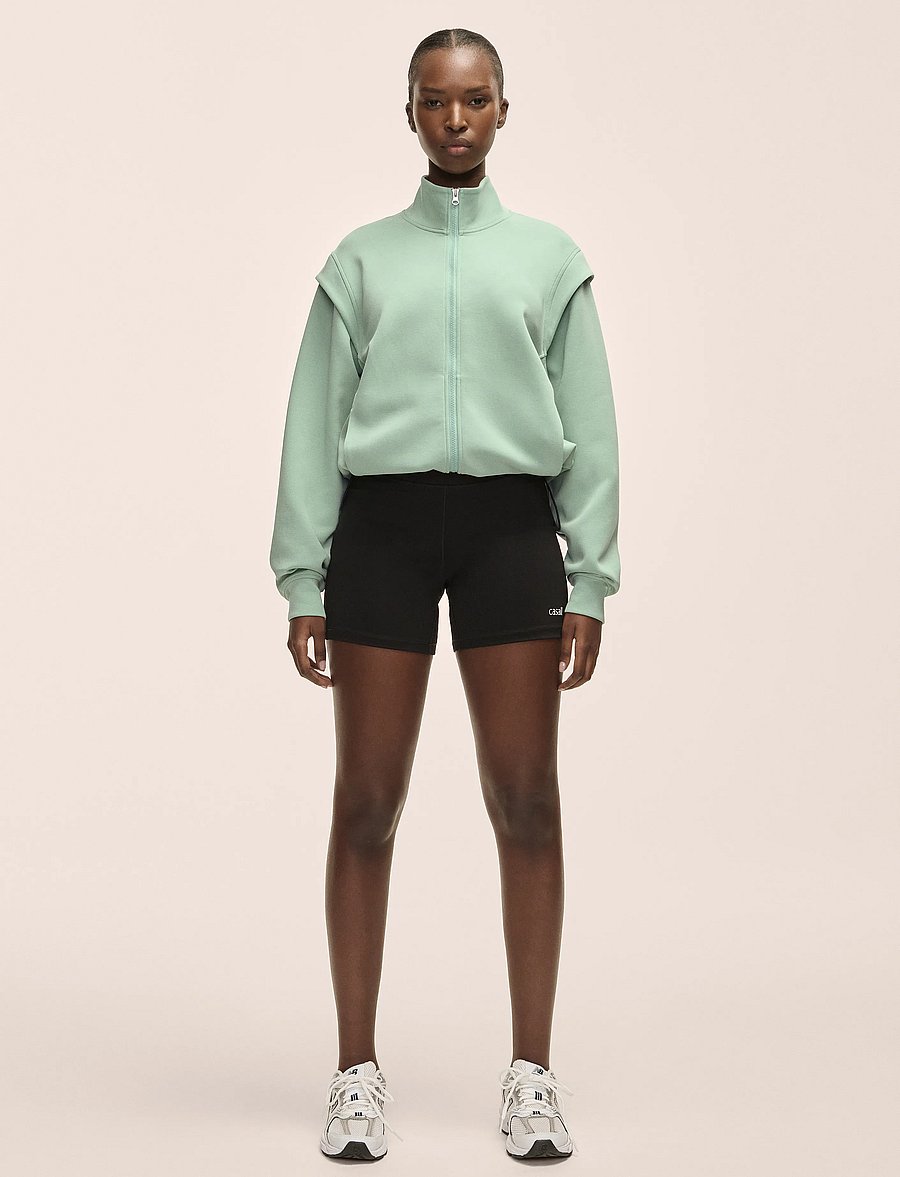 Casall - Aria Full Zip - sweatshirts - statue green - 4