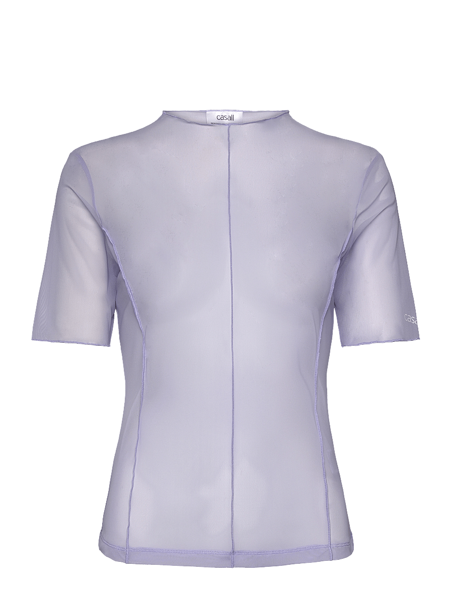 Casall - Seam Detail Mesh Tee - marškinėliai - blueberry mist - 1