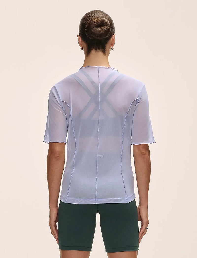 Casall - Seam Detail Mesh Tee - t-särgid - blueberry mist - 3
